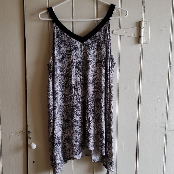 DKNY Snake Print Asymmetrical Tank Large - Picture 3 of 3